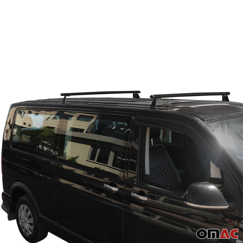 Portapacchi da tetto per VW Multivan T7 2022-2025 Alluminio Nero 2 pezzi