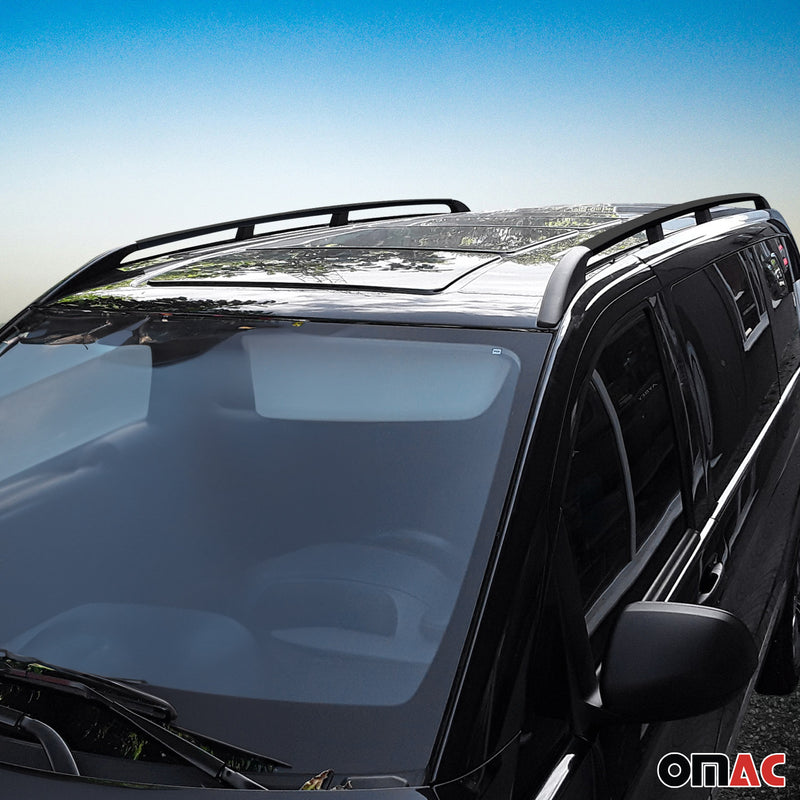 Barre portatutto da tetto per Jeep Renegade 2015-2024 in alluminio nero 