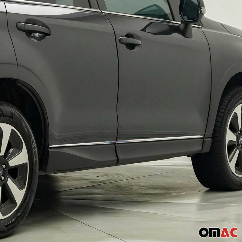 Striscia di protezione per portiera laterale per Subaru Forester 2013-2019 in acciaio inox cromato 4x