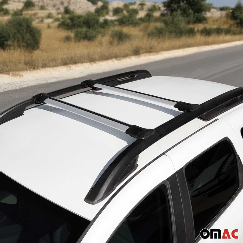 Portapacchi da tetto per Dacia Duster 2013-2018, portapacchi in alluminio argento