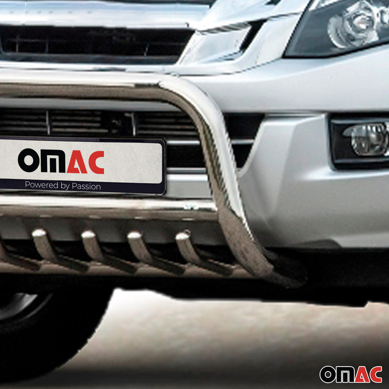 Barra di protezione anteriore in acciaio inox per Isuzu D-Max 2012-2019 ABE Silver Protection