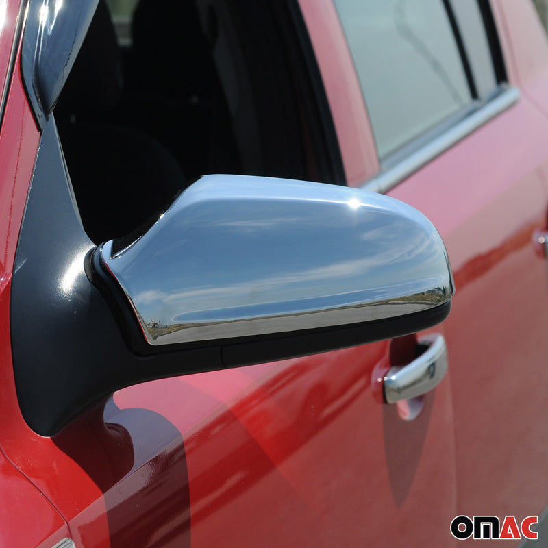 Calotte specchietti retrovisori per Opel Astra H 2004-2009 cromate ABS argento 2 pezzi