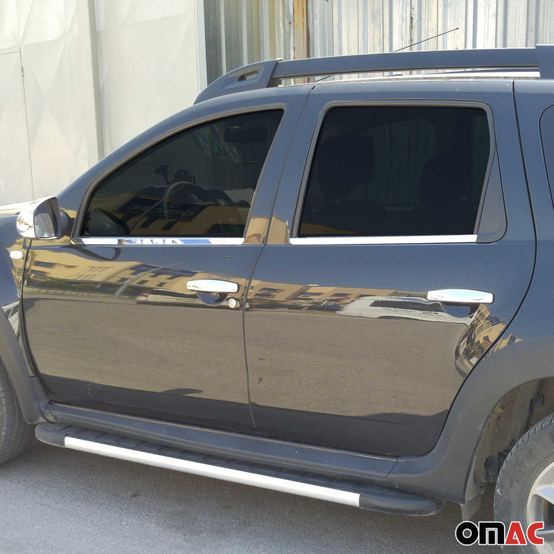 Listelli decorativi per finestrini per Dacia Duster 2010-2018 in acciaio inox cromato, 4 pezzi 