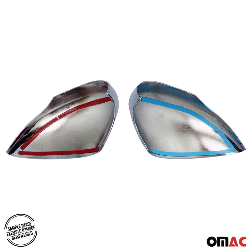 Calotte specchietti retrovisori per Nissan Qashqai +2 2008-2014 ABS cromato argento 