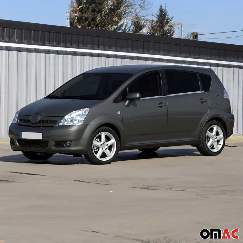 Listelli decorativi per finestrini Toyota Corolla Verso 2004-2009 in acciaio inox cromato 4 pezzi