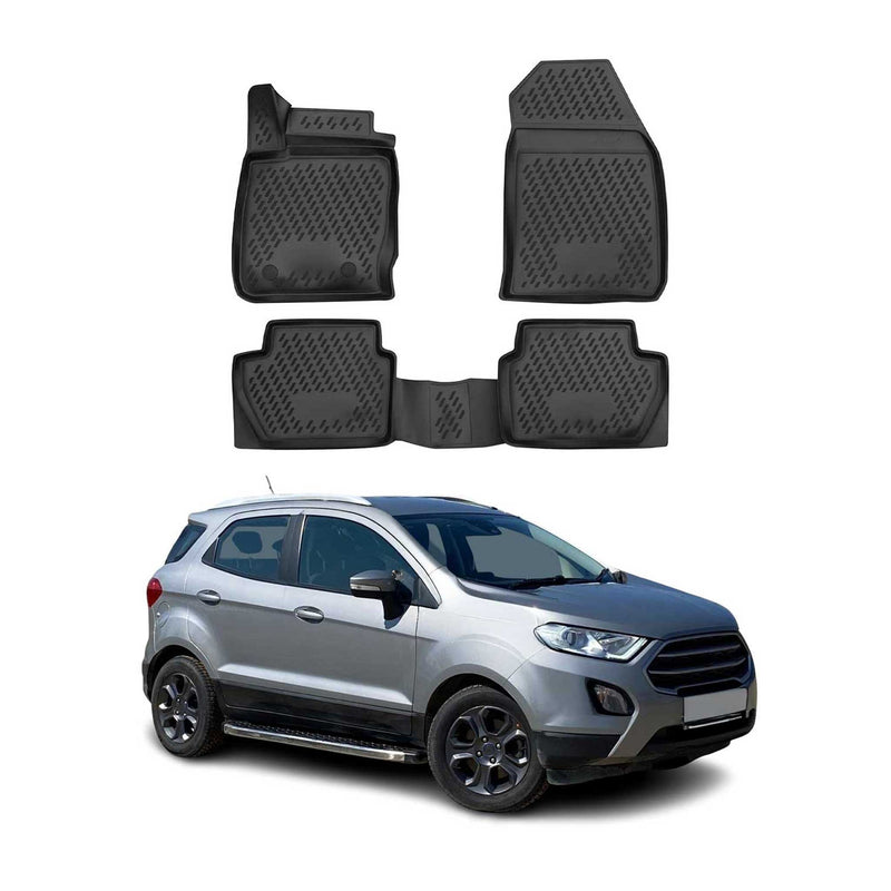 Tappetini Ford Ecosport 2014-2024 TPE Nero 4 pezzi