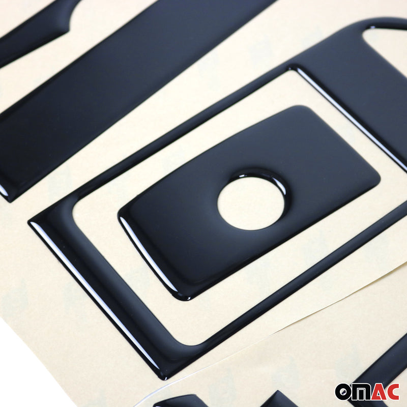 Decorazione interna abitacolo per Isuzu D-Max 2008-2012 look Piano Black 19 pezzi 