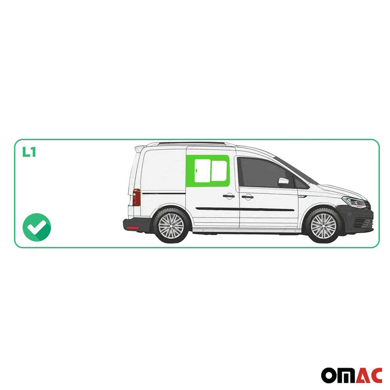 Seitenfenster Schiebefenster für VW Caddy 2003-2020 Vorne Fenster Rechts L1