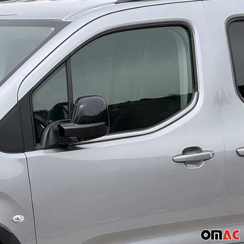 Listelli decorativi per finestrini per Peugeot Rifter 2019-2021 in acciaio inox cromato, 2 pezzi 