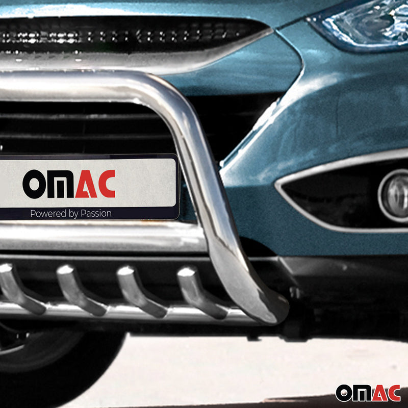 Barra di protezione anteriore in acciaio inox per Hyundai ix35 2010-2015 ABE Silver Protection 
