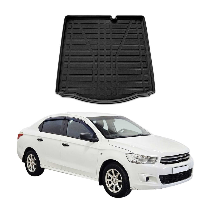 Vasca baule per Citroen C-Elysee 2012-2021 Gomma TPE Nero