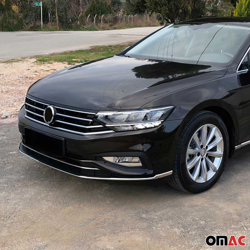 Strisce griglia paraurti per VW Passat 2019-2025 in acciaio inox cromato 3 pezzi