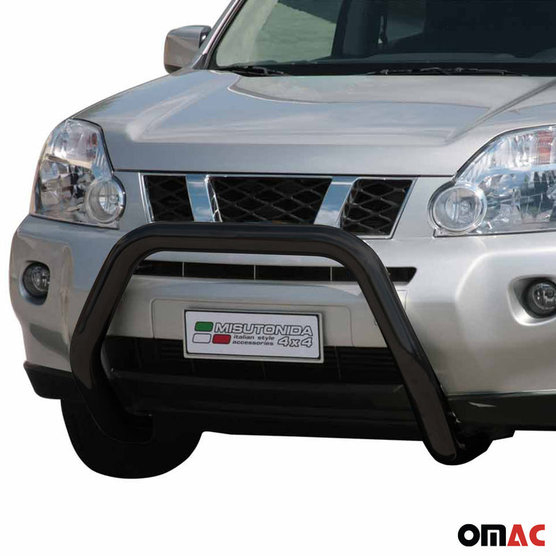 Protezione anteriore per Nissan X-Trail 2007-2010 ø76mm acciaio nero