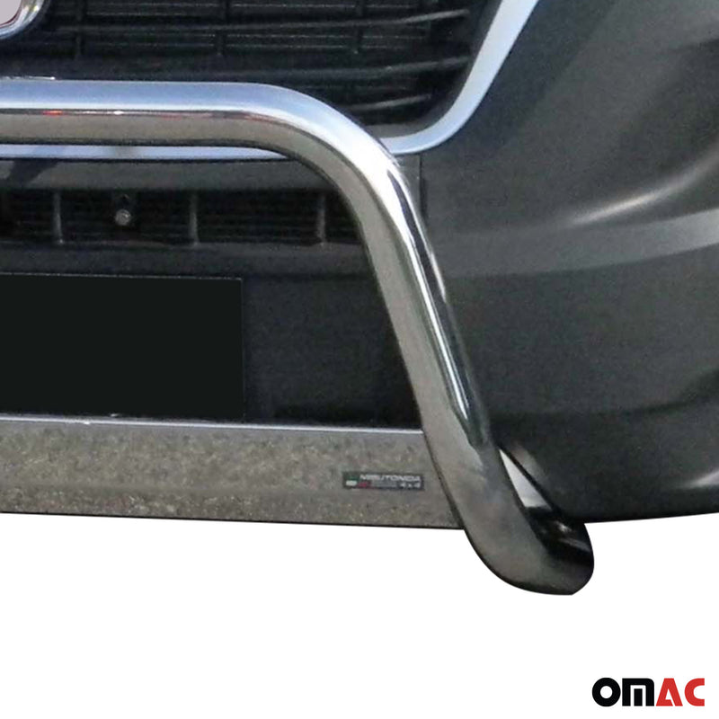 Protezione anteriore in acciaio inox per Fiat Ducato 2014-2023 Grigio ø 63 mm