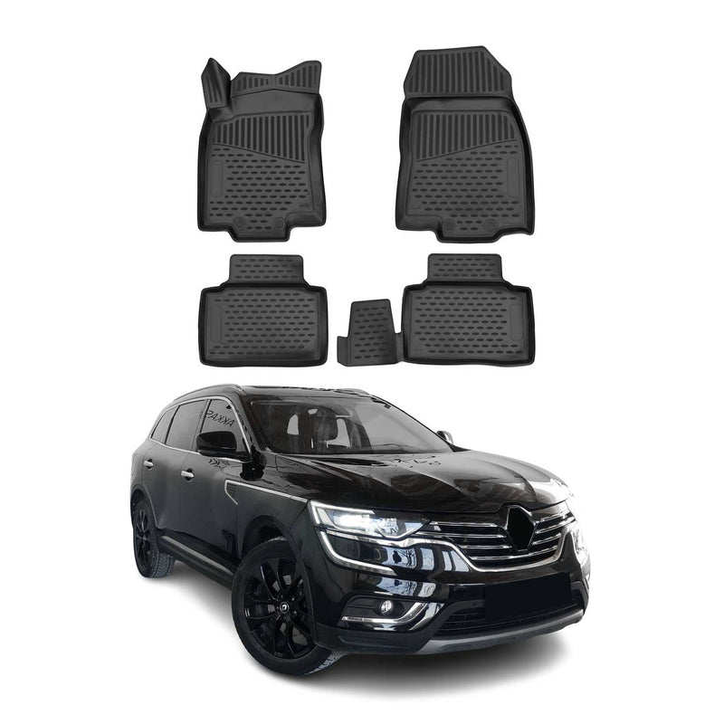 Tappetini Renault Koleos 2017-2021 in TPE Nero 4 pezzi 