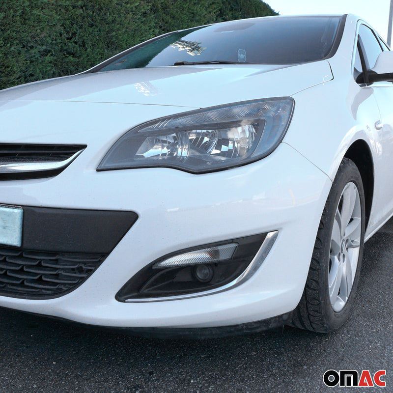 Cornice per fendinebbia per Opel Astra J 2012-2015 in acciaio inox 2x