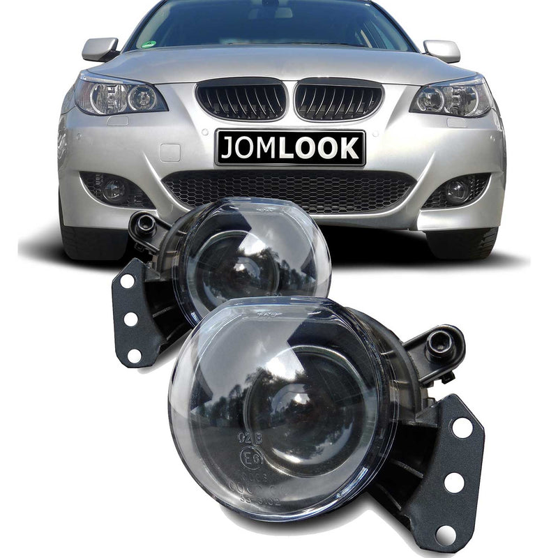 Fari fendinebbia JOM per BMW E60 2003-2007 in vetro trasparente con lente proiettore