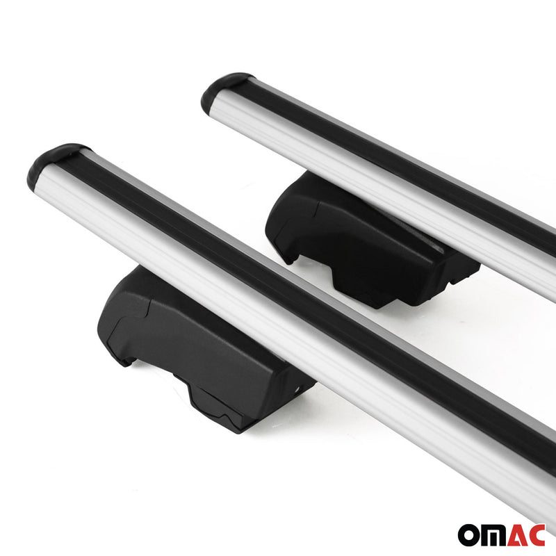 Portapacchi da tetto per Lincoln MKC 2015-2019 barra trasversale ABE alluminio argento