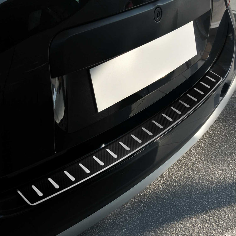 Paraurti di protezione della soglia di carico per Dacia Duster 2010-2017, pellicole in fibra di carbonio cromate