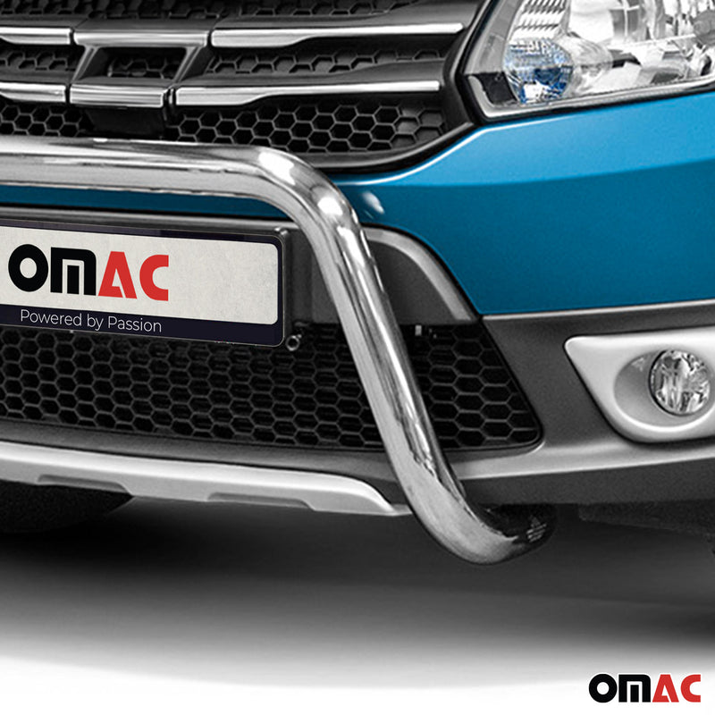 Protezione anteriore per Dacia Sandero Stepway 2012-2016 acciaio argento ABE