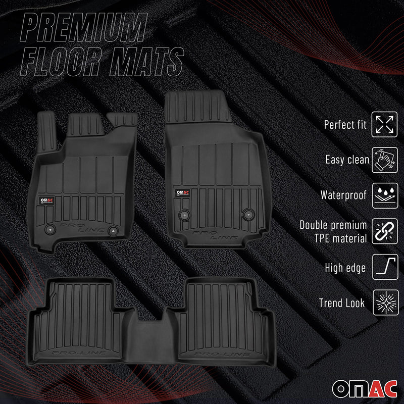 Tappetini Opel Meriva 2003-2010 TPE Nero 3 pezzi