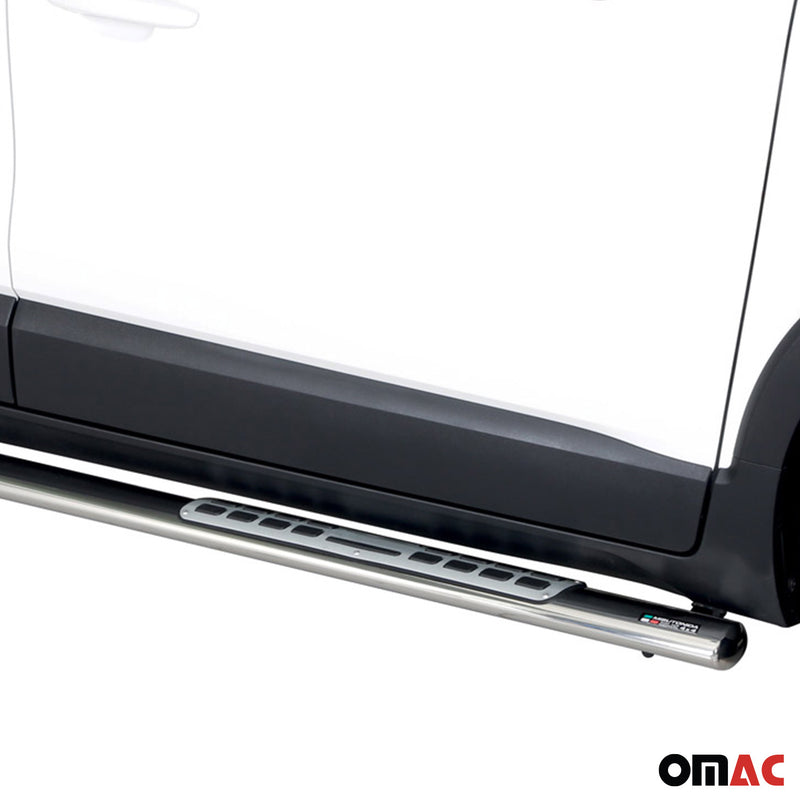 Minigonne laterali in acciaio inox per Opel Crossland X 2017-2025 Argento