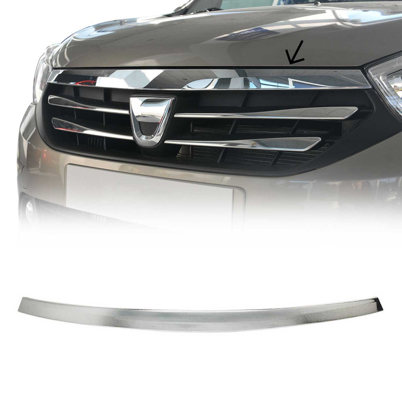 Listelli della griglia per Dacia Dokker Express 2012-2021 Argento Cromato 