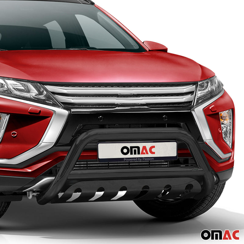 Barra di protezione anteriore in acciaio per Mitsubishi Eclipse Cross 2017-2022 con ABE Nero 