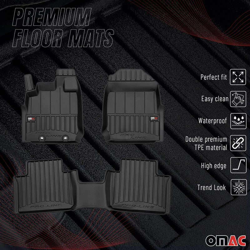 Tappetini in TPE neri per cabina estesa Isuzu D-Max 2019-2025, 3 pezzi