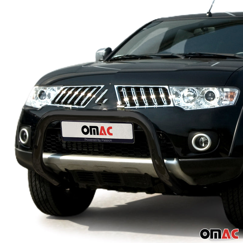 Protezione anteriore per Mitsubishi L200 2006-2009 con ABE acciaio nero 