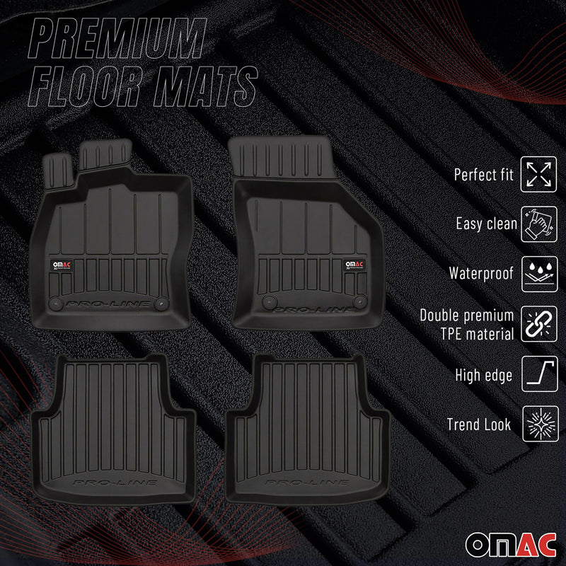 Tappetini Seat Leon 2020-2025 in TPE Nero 4 pezzi 
