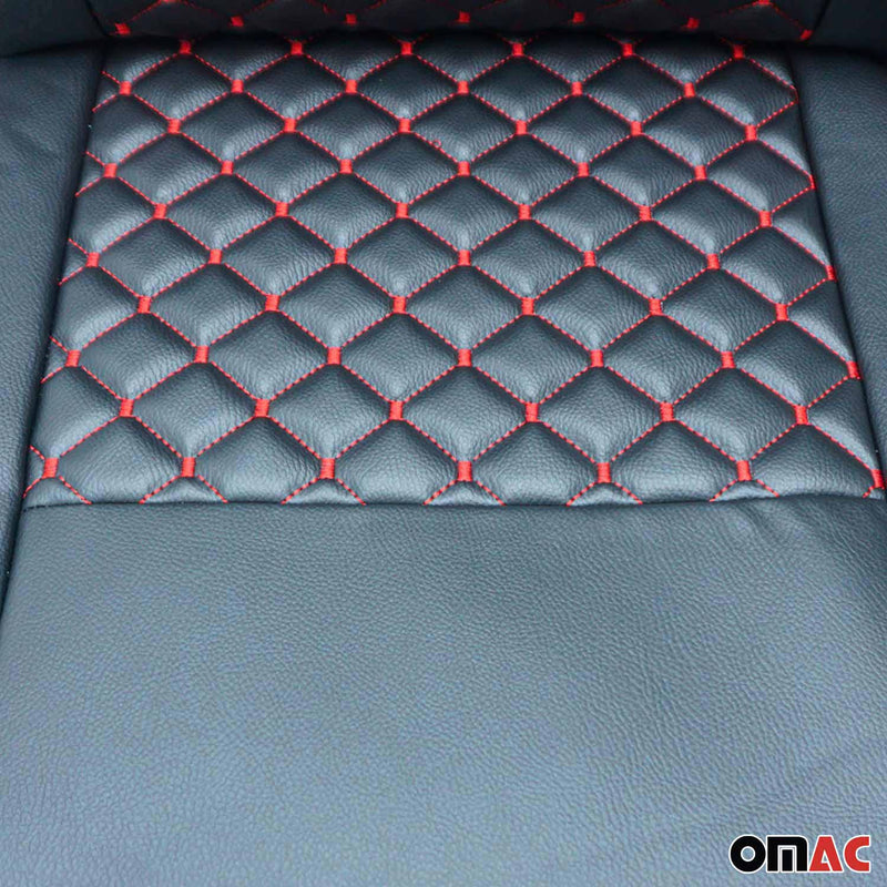 Coprisedili per Ford Transit 2000-2009 in similpelle nero rosso 1 pezzo