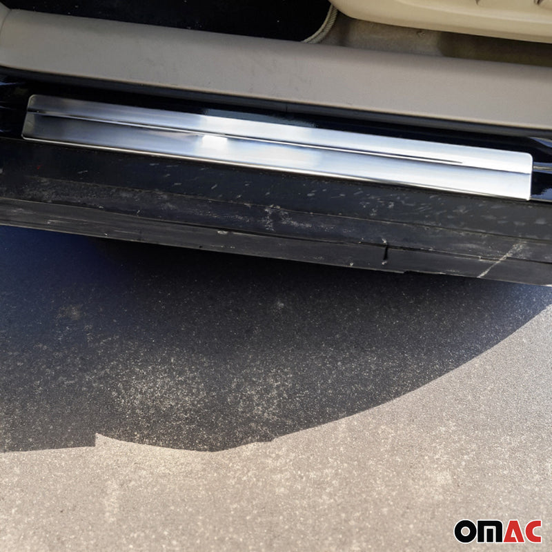 Soglie porte per Nissan Navara 2005-2015 in acciaio inox argento 4 pezzi