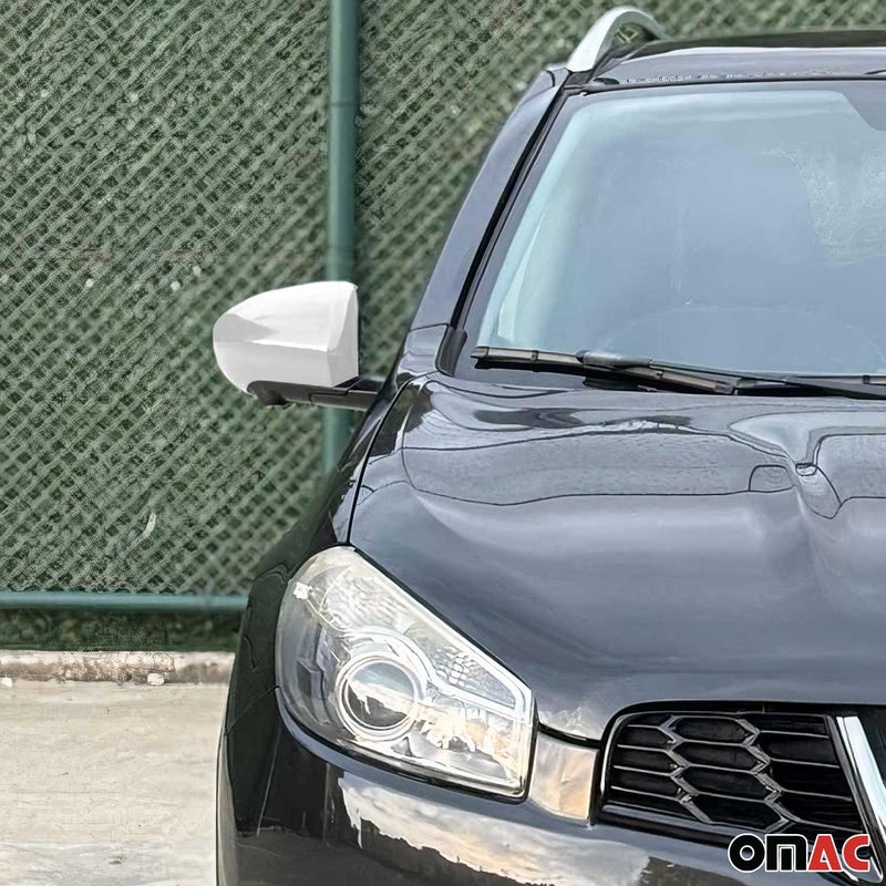 Calotte specchietti retrovisori per Nissan Qashqai +2 2008-2014 ABS cromato argento 