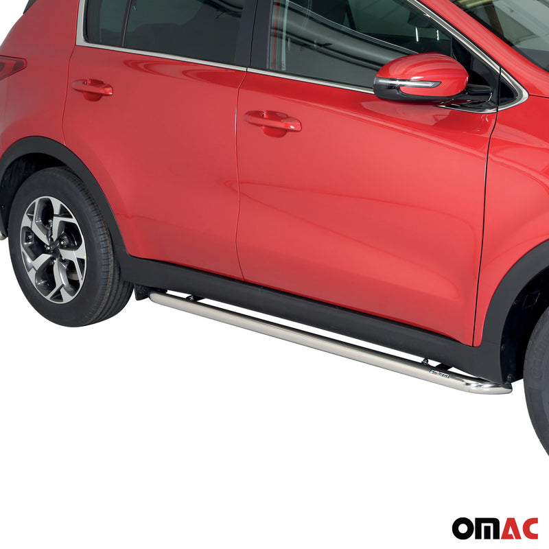 Minigonne laterali in acciaio per Kia Sportage 2016-2020 Argento