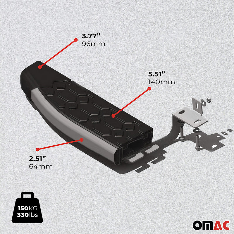 Pedane laterali per Kia Sorento 2013-2019 in acciaio inox nero argento