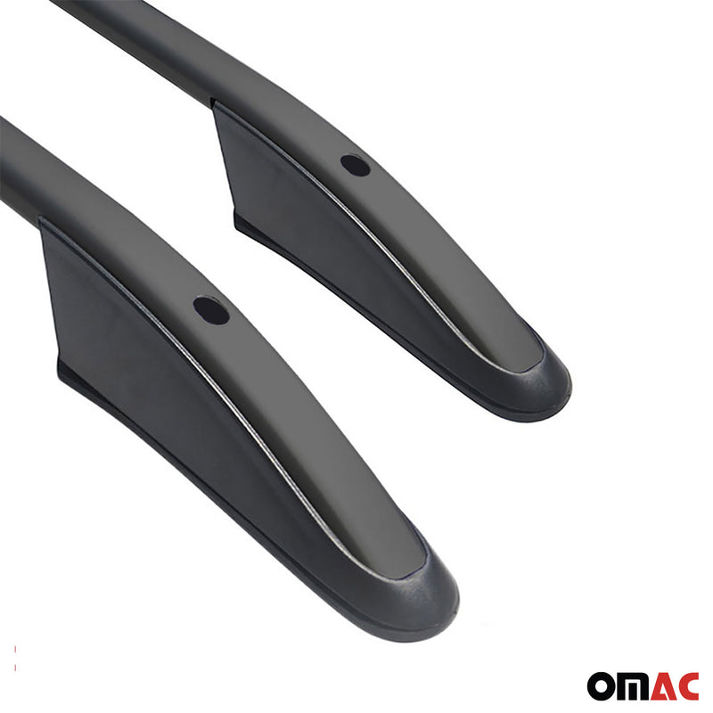 Barre portatutto per VW Caddy 2021-2025 L2 Longer Alu Nero 2x