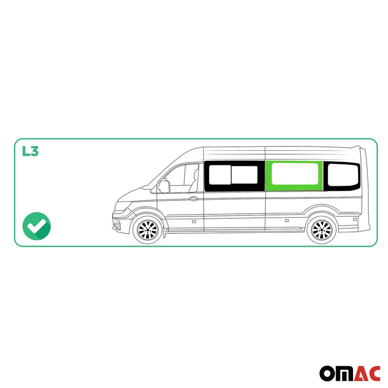 Seitenfenster Seitenscheibe für VW Crafter 2017-2025 Mittel Links Schwarz L3