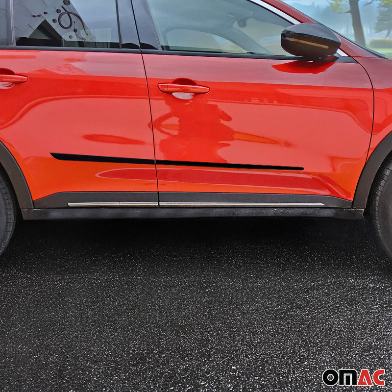Listello di protezione porta laterale per Fiat 600e 2023-2025 Polipropilene Nero 4x