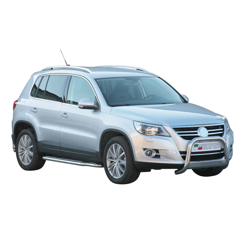 Protezione anteriore per VW Tiguan 2008-2011 ø63mm acciaio argento 