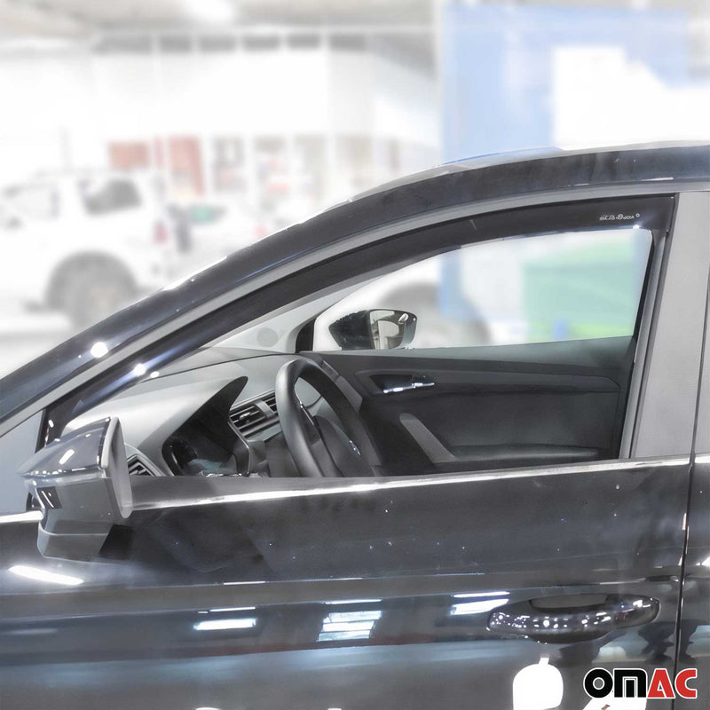 Deflettore antivento e antipioggia per Seat Ibiza 2017-2025 in acrilico scuro, 4 pezzi