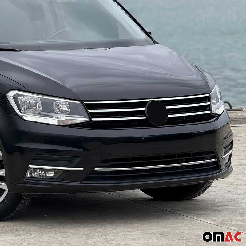 Strisce griglia per VW Caddy 2015-2020 in acciaio inox argento 3 pezzi 