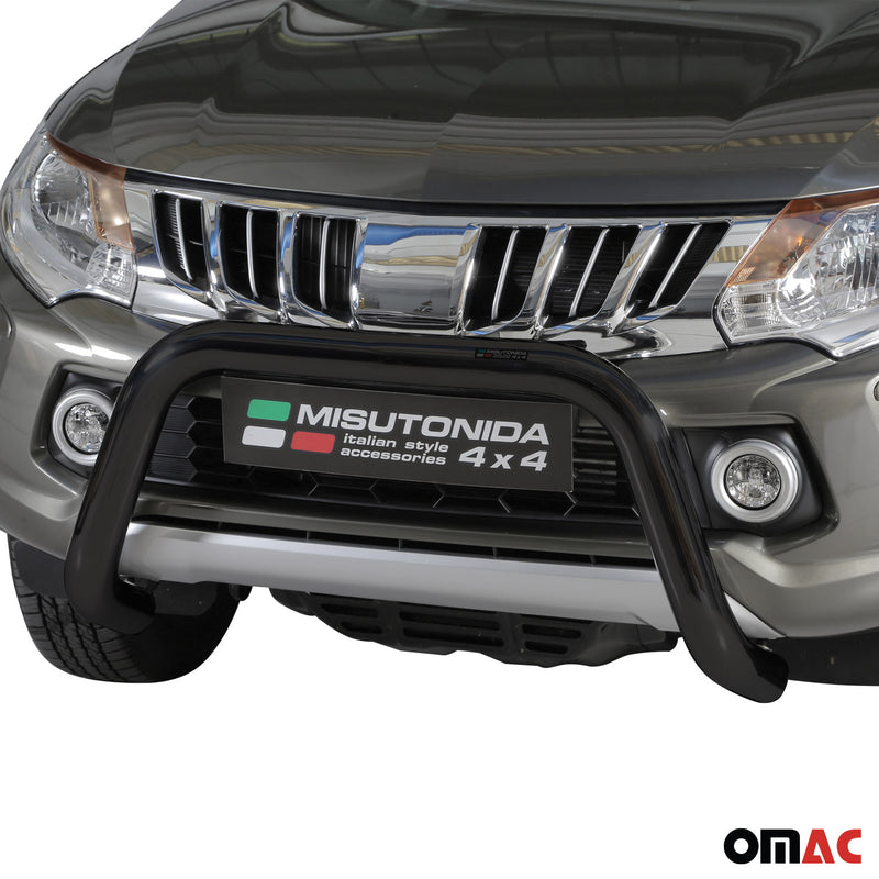 Protezione anteriore per Mitsubishi L200 2015-2018 ø76mm acciaio nero