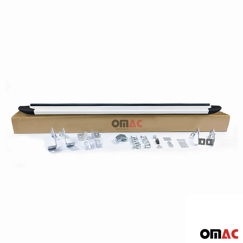 Minigonne laterali pedane per Ford Ranger Double Cab 2012-2022 Alu Silver