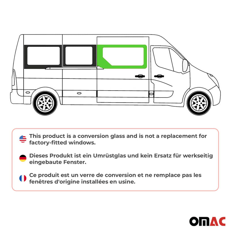 Finestrino laterale per Opel Movano 2010-2025 porta scorrevole destra L2 L3 L4 H2