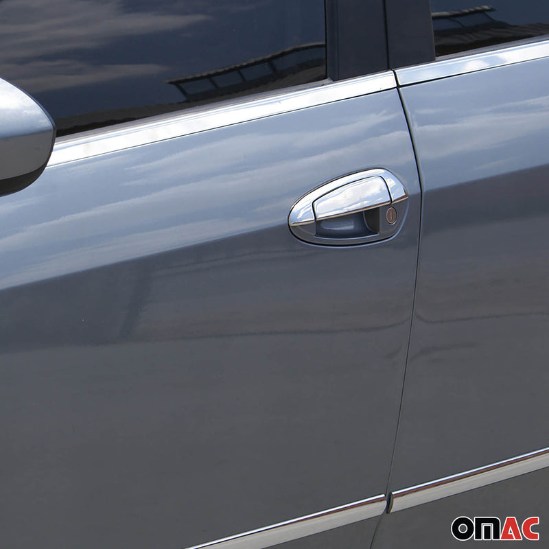 Copri maniglia porta, copri maniglia porta per Fiat Linea 2006-2018 in acciaio inox argento 8 pezzi 