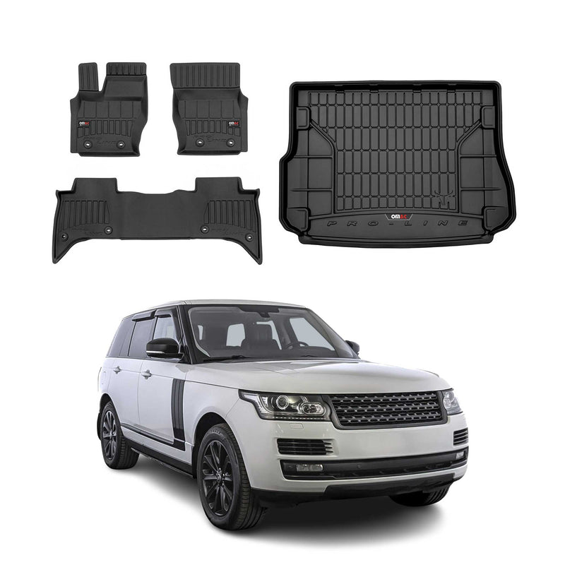 Set di tappetini e vaschetta per bagagliaio OMAC per Land Rover Range Rover 2012-2025 in gomma