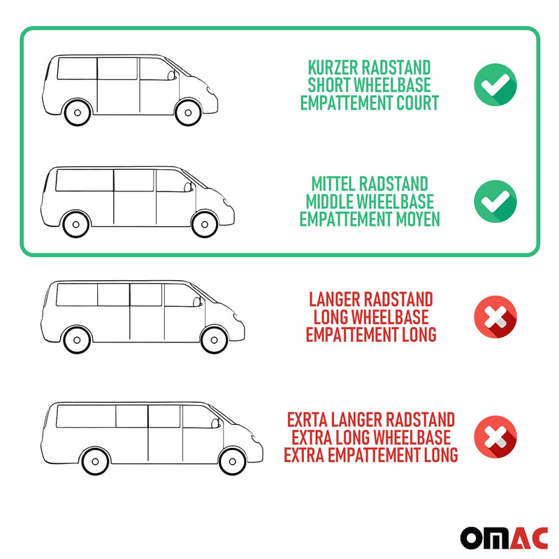 2006-2024 Fiat Ducato/e-Ducato III Schiebetür Gardinen MAß Grau 6 tlg