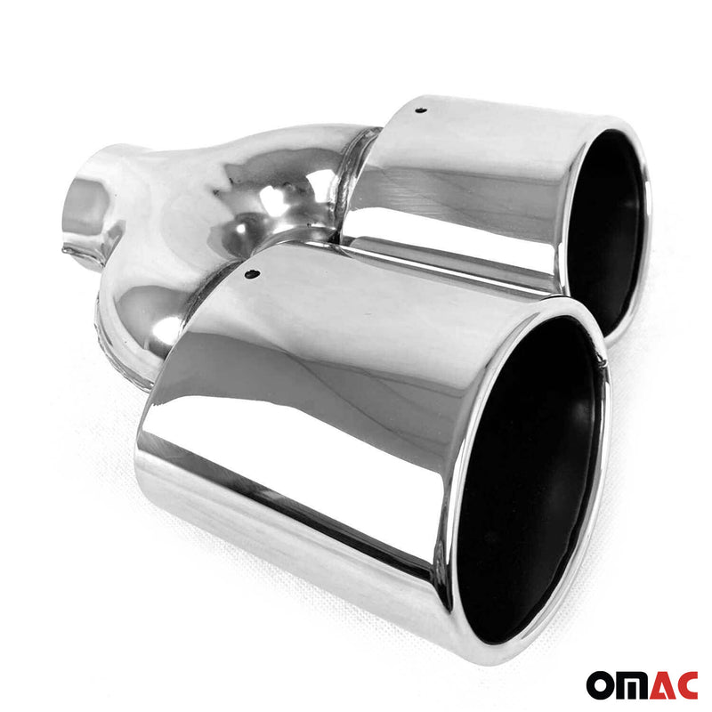 Terminale di scarico universale in acciaio inox L&amp;R 120x80 2 pezzi