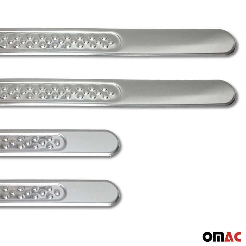 Soglie porte per Skoda Octavia 1996-2025 in acciaio inox argento 4 pezzi